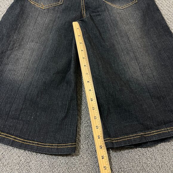 Old Skool Jeans Womens Size 11/12 Blue Embroidered Hip Hop Baggy Wide Leg Grunge - Picture 7 of 9